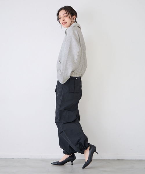 BAYFLOW トレーナー スウェット ハーフZIPショートプルオーバー