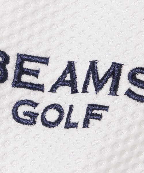 新品タグ付き BEAMS GOLF グラデーションロゴ モックネックシャツ BEAMS GOLF（ビームスゴルフ）の「【ドライ/UVカット/伸縮性