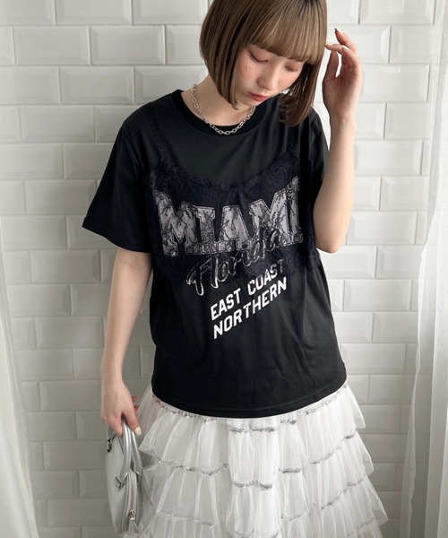 tシャツ レイヤードデザインキャミ レディース キャミレイヤードデザインTシャツ – WEGO ONLINE STORE
