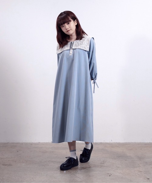 超美品！ビリティス　リネン100%　英レース　リボンワンピース 超美品！ビリティス リネン100% 英レース リボンワンピース