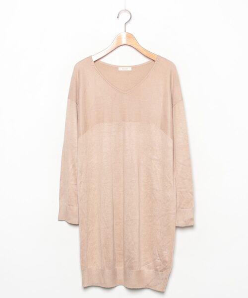 BALLSEY」 ニットワンピース 38 ベージュ レディース : 82416308 