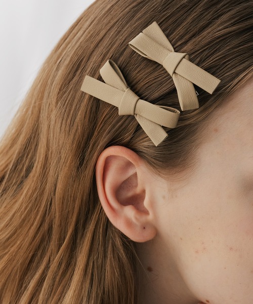 VATSURICA（バツリカ） ヘアピン 「VATSURICA」レザー リボン ミニ