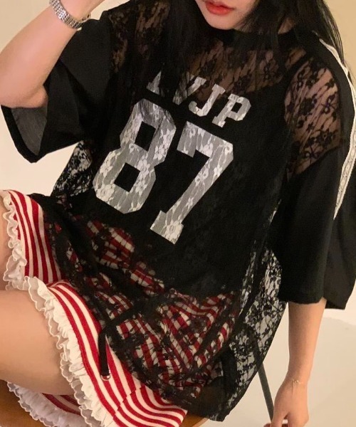 tシャツ A'GEM/9 × .kom 「.KOM/ドットケーオーエム」  デザイナースタイル半袖Tシャツ レディース A'GEM/9 × .kom 『.KOM/ドットケーオーエム』 デザイナー