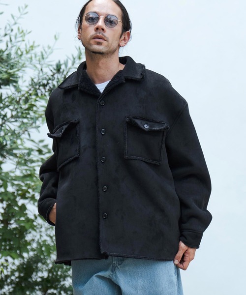 CAMBIO（カンビオ） ブルゾン アウター mj10090-フェイクスウェード裏