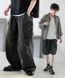 カーゴパンツ オーバーサイズ2wayドレープバギーカーゴデニムパンツ12.3oz メンズ｜ZOZOTOWN Yahoo!店