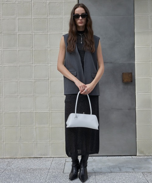 JOSE MOON ワンピース KLEIN LAME SHEER KNIT LONG DRESS