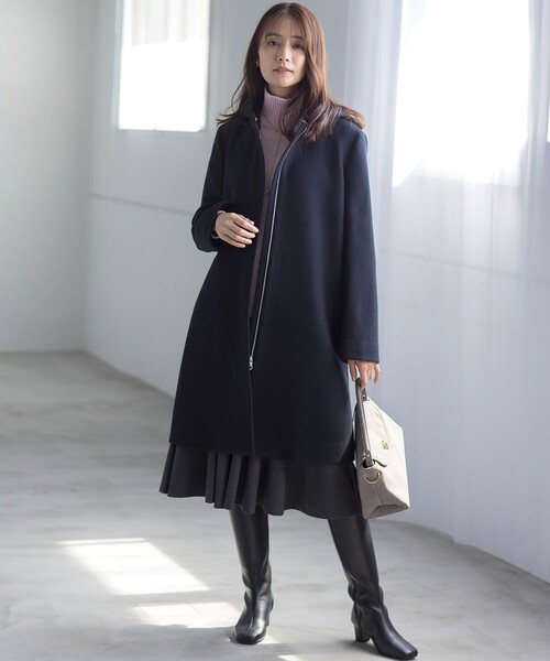 組曲（KUMIKYOKU） スカート ウールライクストレッチ フレアスカート