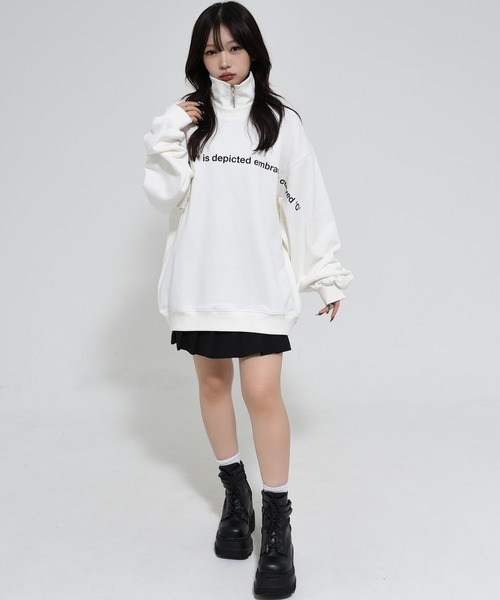 ダンロップ ウィンドブレーカー スウェット 上下レディースＯサイズ OY トレーナー スウェット 「OY/オーワイ」 MEANING POLA ZIPPER