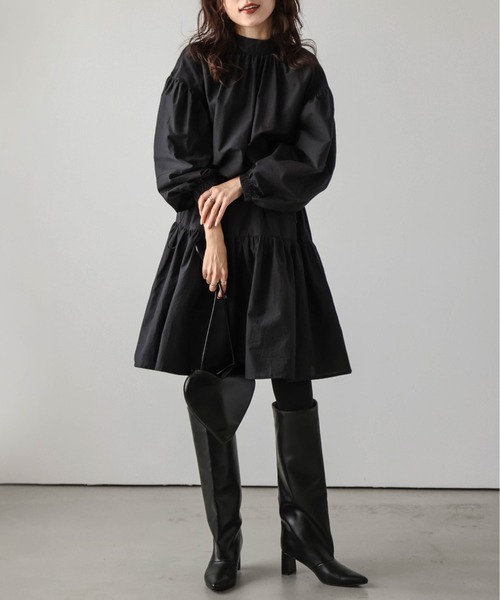 ★★Sea N.Y 'Brooke' パフスリーブワンピース 送料・関税込 パフスリーブ Sea NEW YORK(シーニューヨーク) ワンピース