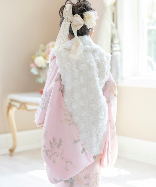 Catherine Cottage 着物 七五三 チュール刺繍着物とバラ生地被布