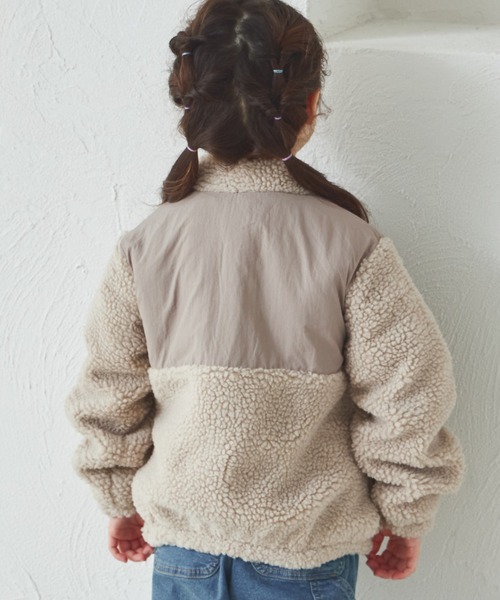 pairmanon（ペアマノン） ブルゾン アウター ボア 異素材配色切り替え