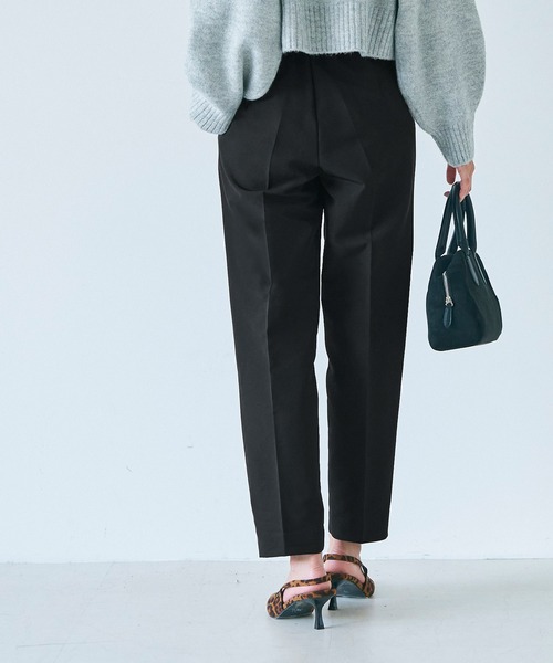 裏起毛テーパードパンツ 裏起毛パンツ ストレッチテーパード