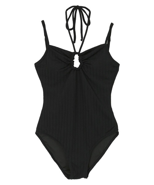 【OYSHO】フロントVカットピケ生地ワンピース水着/Sサイズ SEA DRESS（シードレス） 水着 フロントホールデザインワンピース/水着