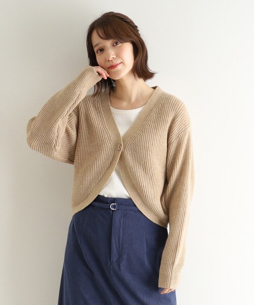 LAURA ASHLEY（ローラアシュレイ） カーディガン 「ウール混」ボレロ