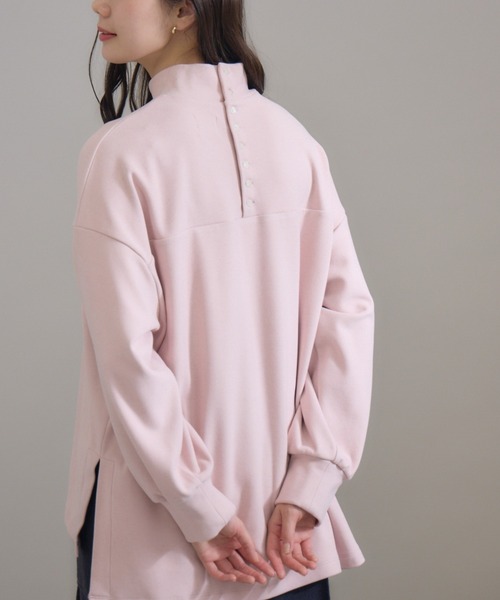 tシャツ 「Pillini/ピリーニ」バックボタンあったか起毛プルオーバー レディース