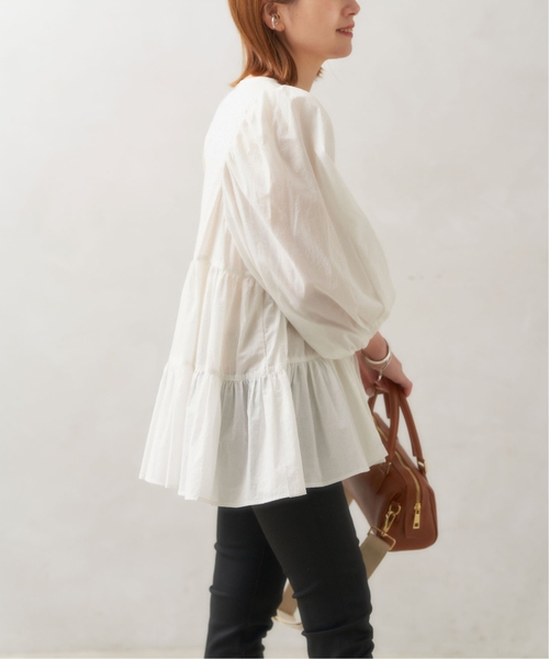 「JOURNAL STANDARD」 7分袖ブラウス - ブラック レディース JOURNAL STANDARD 「JOURNAL STANDARD」 7分袖ブラウス