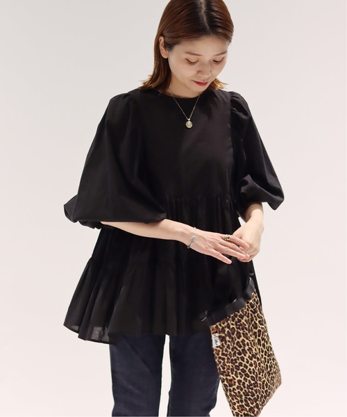 「JOURNAL STANDARD」 7分袖ブラウス - ブラック レディース JOURNAL STANDARD 「JOURNAL STANDARD」 7分袖ブラウス FREE