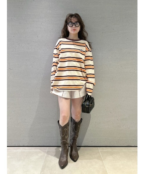 Lily Brown - LILYBROWN リリーブラウン マルチボーダーロングTシャツ LILY BROWN｜【LILY BROWN Dickies】マルチボーダーロンT