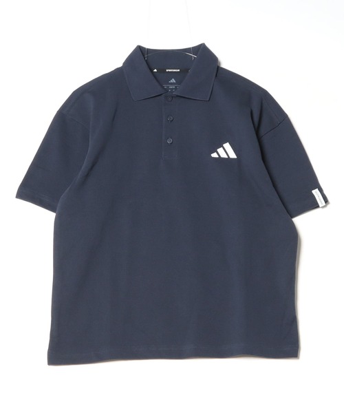 新品S Adidas ショートスリーブ ポロシャツ ブラック JL5986 レディース アディカラー フットボール ジャカード Vネック