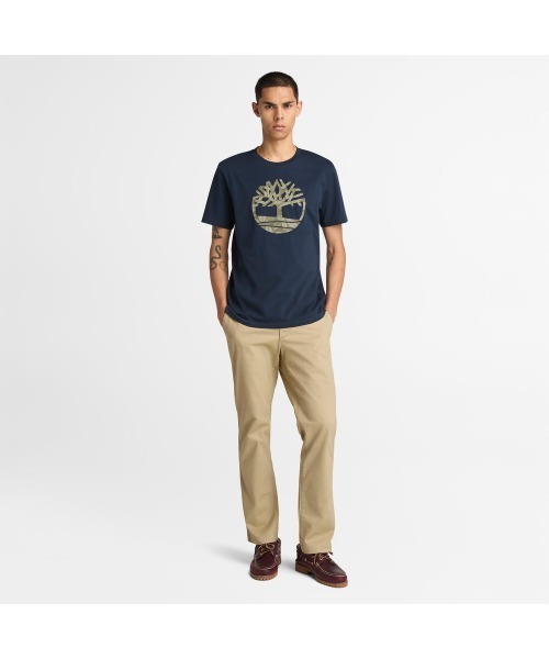【Timberland】Tree ロゴ 半袖 Tシャツ ブルー / 送料無料 Timberland tシャツ メンズ 半袖 フローラル ツリー ロゴ T