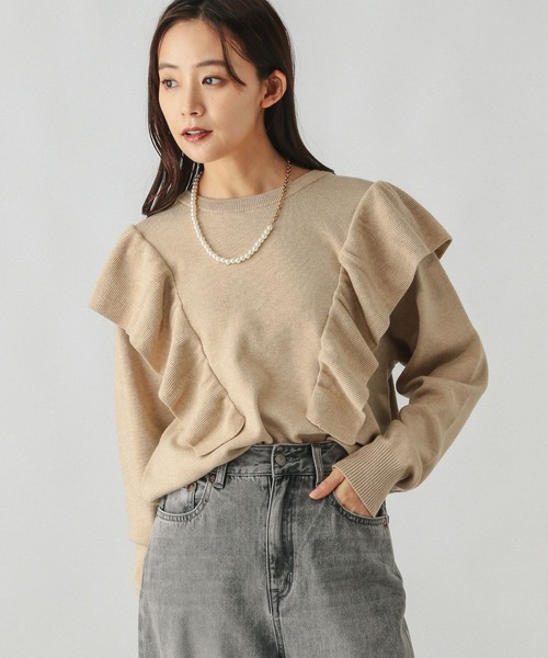 GLOBAL WORK（グローバルワーク） ニット セーター メルティフリル