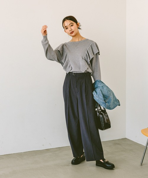 GLOBAL WORK（グローバルワーク） ニット セーター メルティフリル