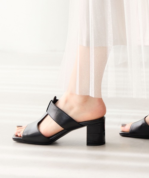 サンダル 「Made in Japan」「HIMIKO」サイドカットミュール/651219 レディースの画像