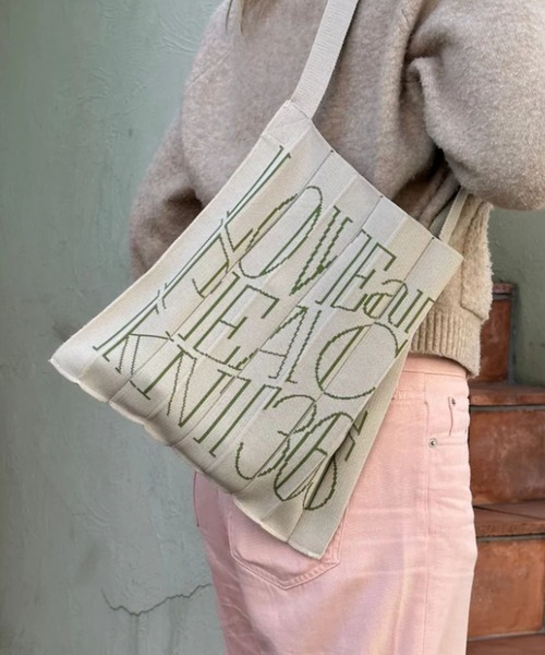 KNT365 トートバッグ Knitty LOVE and PEACE レディース メンズ