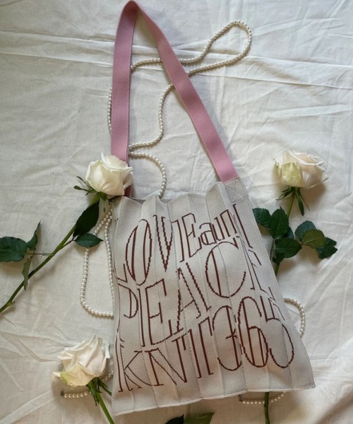 KNT365 トートバッグ Knitty LOVE and PEACE レディース メンズ