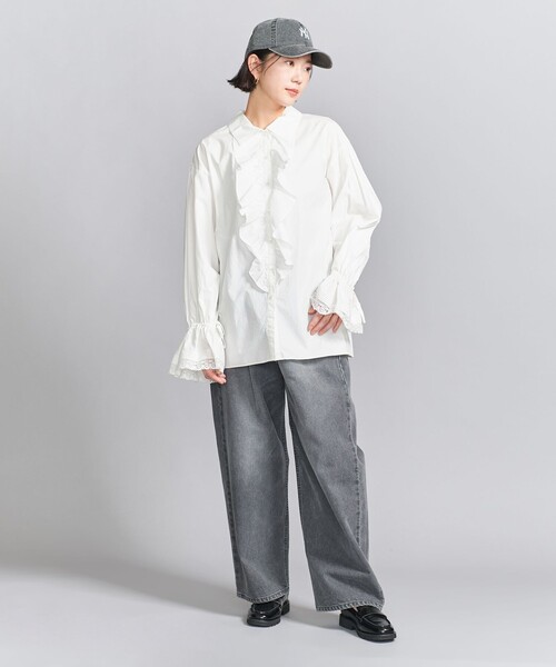 BEAUTY＆YOUTH UNITED ARROWS ブラウス シャツ コットン フリル