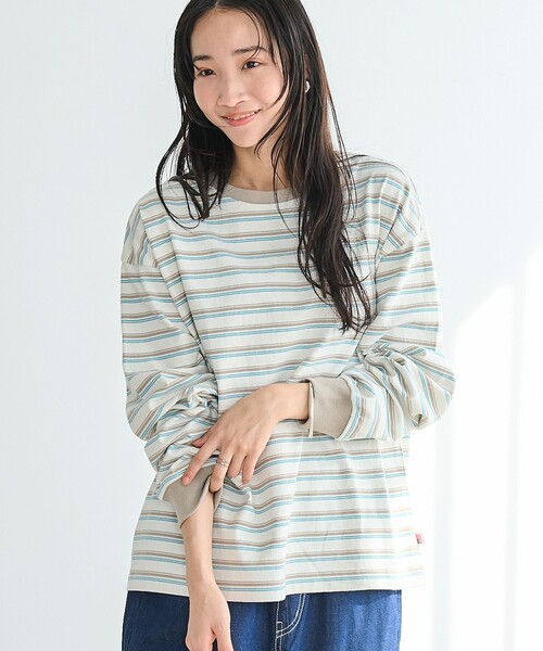 tシャツ ボーダーロングスリーブTシャツ レディース coen tシャツ ヴィンテージボーダー ロングスリーブTシャツ