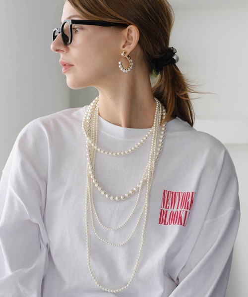 ネックレス パールレイヤードロングネックレス レディース : ZOZOTOWN