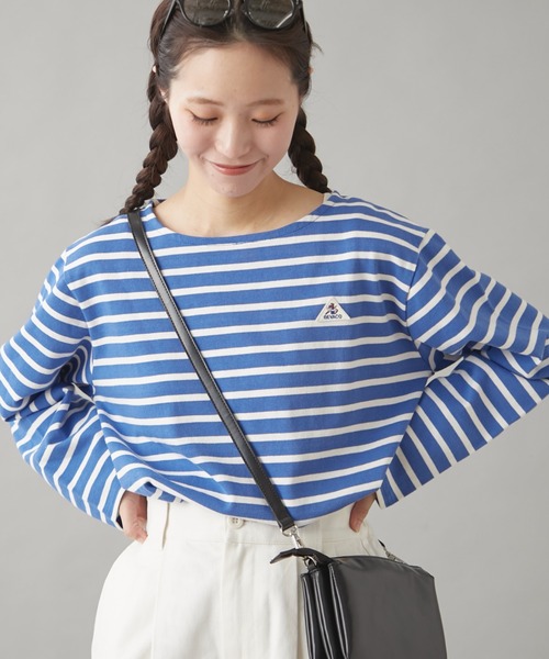 tシャツ 「GEVACO」ボートネック半袖ボーダーTEE レディース メンズ GEVACO（ゲバコ）の「【GEVACO】ボートネック半袖ボーダーTEE（T
