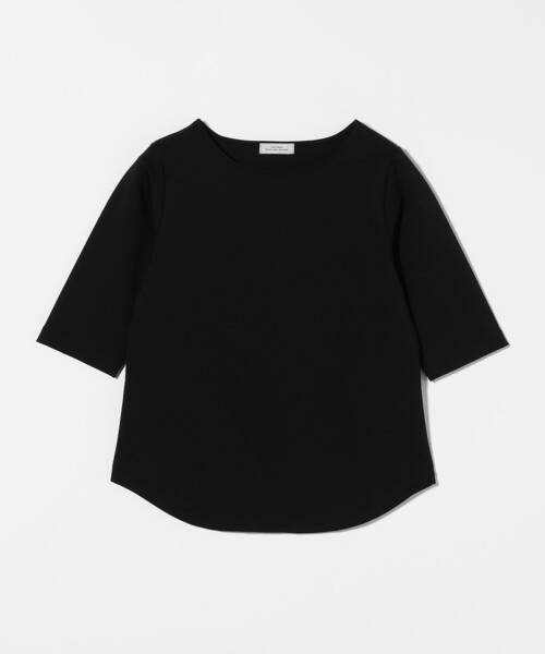 tシャツ 「L」「ウォッシャブル」コンパクトコットンポンチクルーネックカットソー レディース スクエアネックカットソー／7分袖／ウォッシャブル／TCポンチ