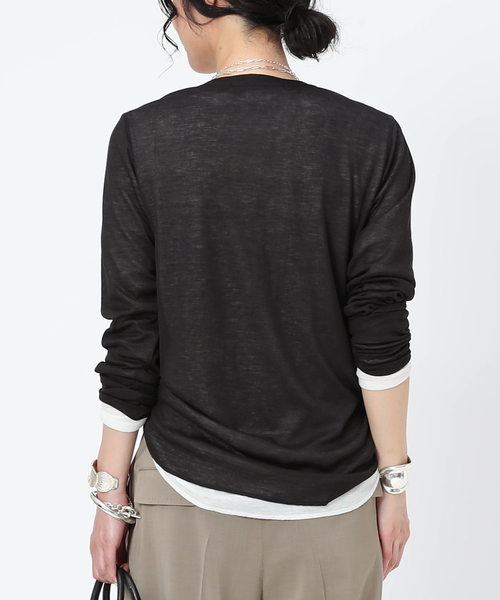 AP STUDIO tシャツ メロータッチヘンリーネックTシャツ