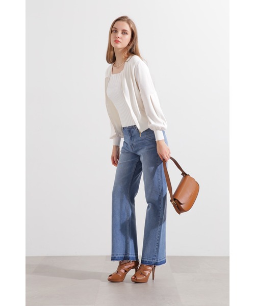 Pinky & Dianne ジップカーディガン&半袖ニット PINKY&DIANNE（ピンキー アンド ダイアン） カーディガン フェザー