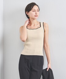 UNITED ARROWS ニット セーター リブ スクエアネック ニット