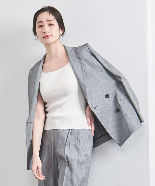 キャミソール スクエアネックニットキャミ UNITED ARROWS ニット セーター リブ スクエアネック ニット