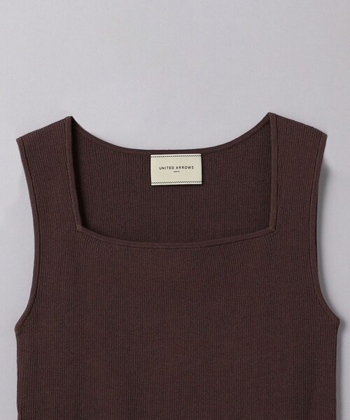 UNITED ARROWS ニット セーター リブ スクエアネック ニット