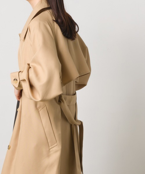 「OMNES」 トレンチコート FREE グレイッシュベージュ レディース_画像8