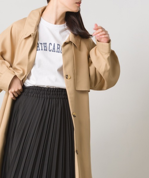 「OMNES」 トレンチコート FREE グレイッシュベージュ レディース_画像9