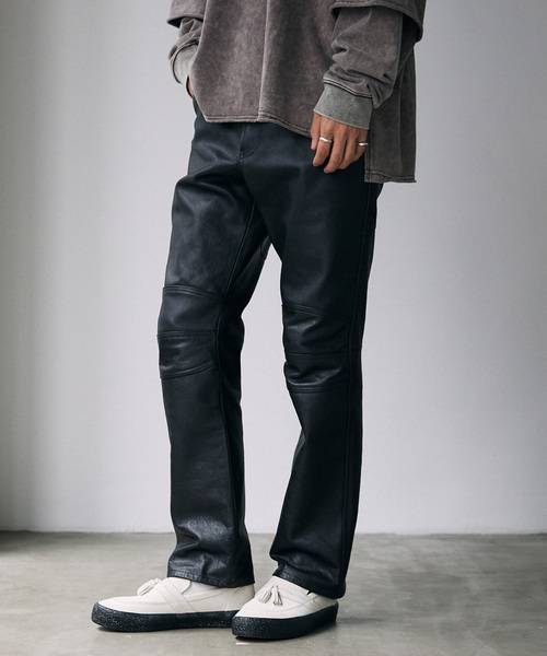 ジャーナルスタンダードブラックレザーパンツ XL JOURNAL STANDARD（ジャーナルスタンダード） レザーパンツ LARGE