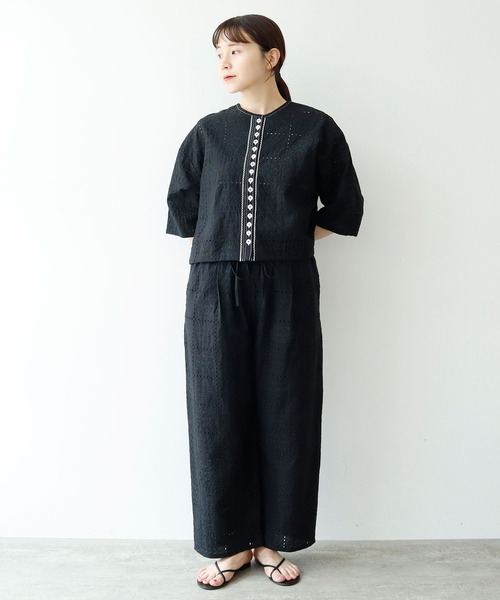 eyelet embroidelyイージーパンツ yuni パンツ eyelet embroidelyイージーパンツ レディース : ZOZOTOWN