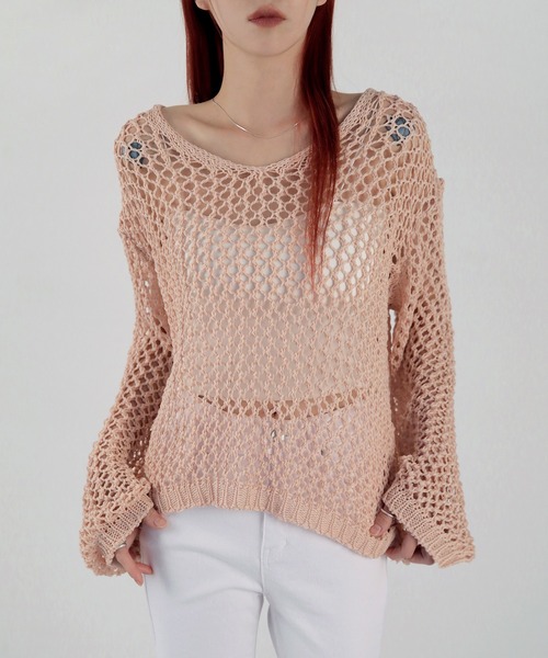 「UNE MANSION」 長袖ニット FREE ブラック レディース_画像4