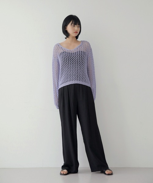 「UNE MANSION」 長袖ニット FREE ブラック レディース_画像7