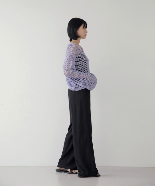 「UNE MANSION」 長袖ニット FREE ブラック レディース_画像8