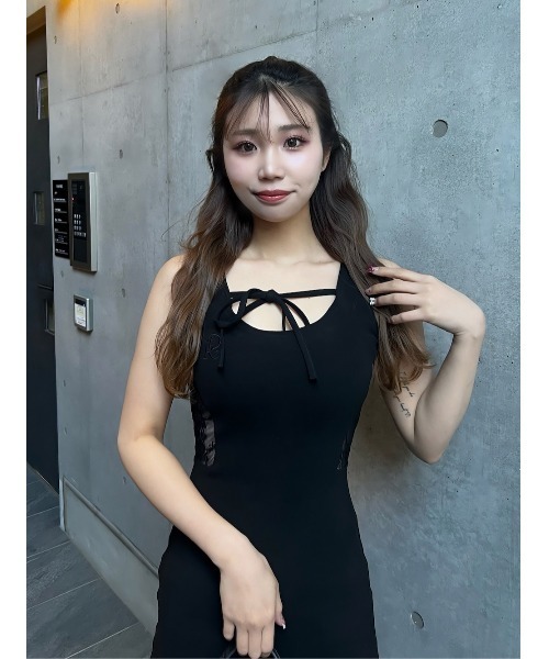 Darich サイドレースカットロングワンピース サイドレースカットロングワンピース（ワンピース）｜Darich