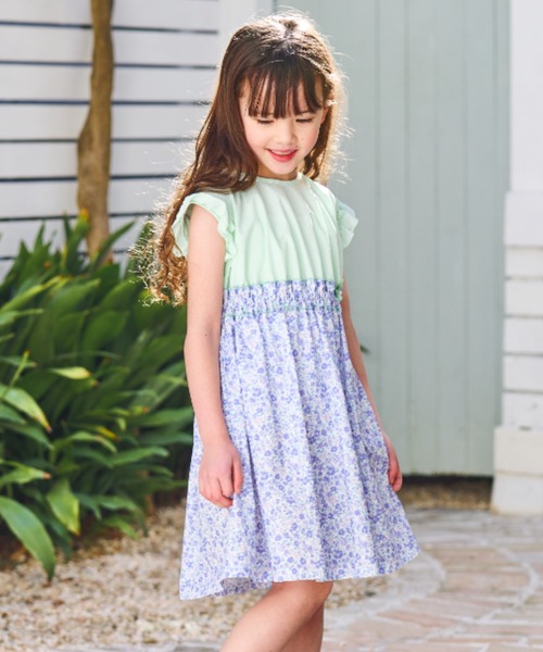 CHOPIN（ショパン） ワンピース 「キッズ」ウエスト切り替え小花柄