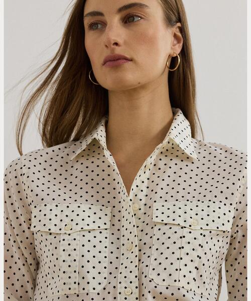 ブラウス シャツ クラシック フィット フローラル コットン ボイル シャツ レディース RALPH LAUREN｜クラシック フィット フローラル コットン ボイル