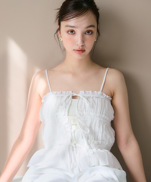 coca（コカ） キャミソール 3連リボンキャミソール : ZOZOTOWN Yahoo